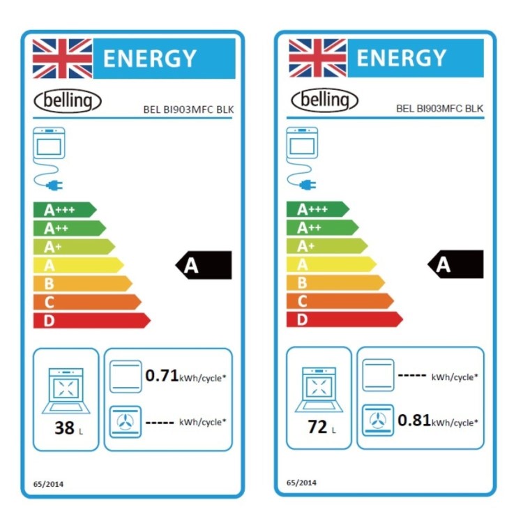 Belling 444411403 ComfortCook Built-In Electric Double Oven - Black  