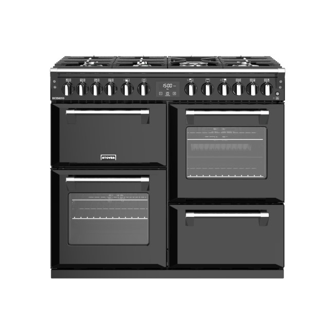 Stoves 444411413 Richmond S1000DF MK22 100cm Dual Fuel Range Cooker - Black