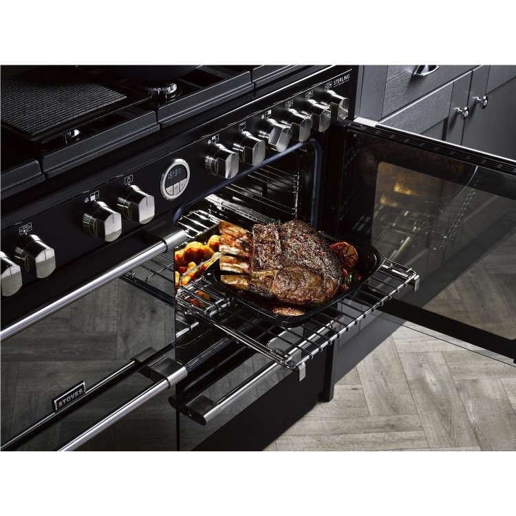 Stoves Richmond S1100DF MK22 110cm Dual Fuel Range Cooker - Black