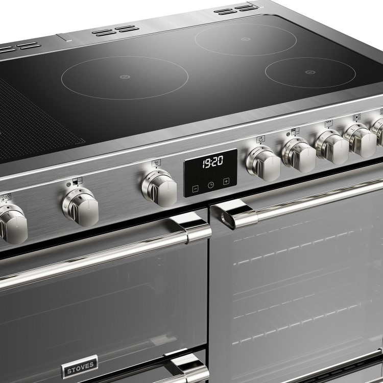 Refurbished Stoves Sterling Deluxe D1000Ei 444411471 100cm 5 Zone Induction Hob Electric Range Cooker