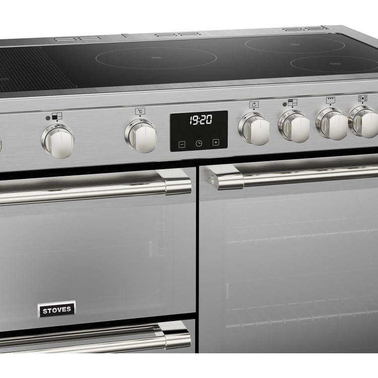 Refurbished Stoves Sterling Deluxe D1000Ei 444411471 100cm 5 Zone Induction Hob Electric Range Cooker