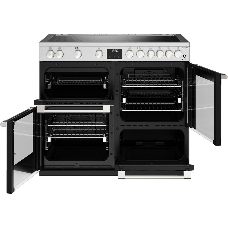 Refurbished Stoves Sterling Deluxe D1000Ei 444411471 100cm 5 Zone Induction Hob Electric Range Cooker