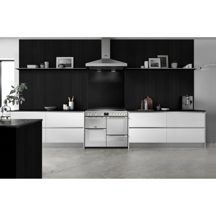 Refurbished Stoves Sterling Deluxe D1000Ei 444411471 100cm 5 Zone Induction Hob Electric Range Cooker