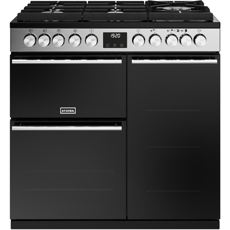 Stoves Precision Deluxe D900DF 90cm Dual Fuel Range Cooker - Stainless Steel