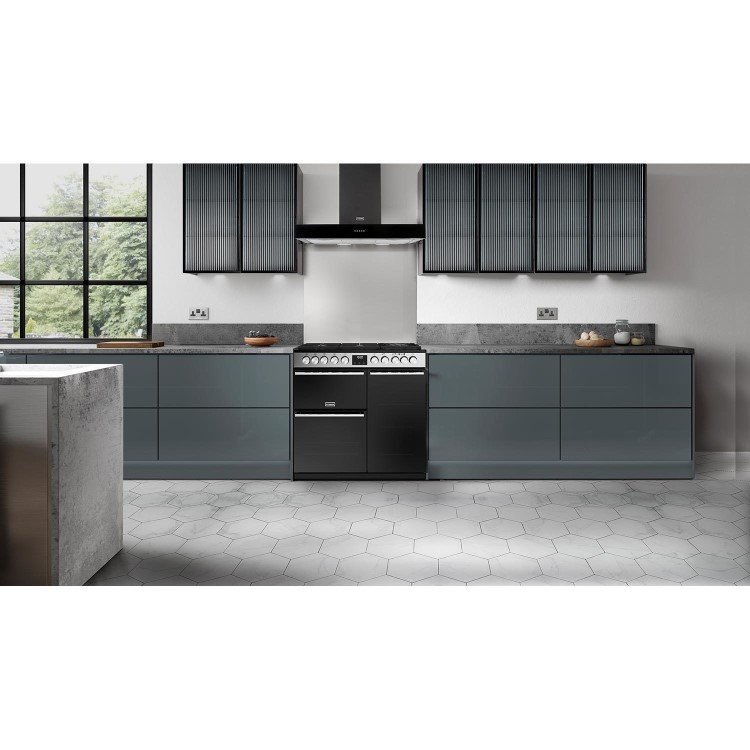 Stoves Precision Deluxe D900DF 90cm Dual Fuel Range Cooker - Stainless Steel