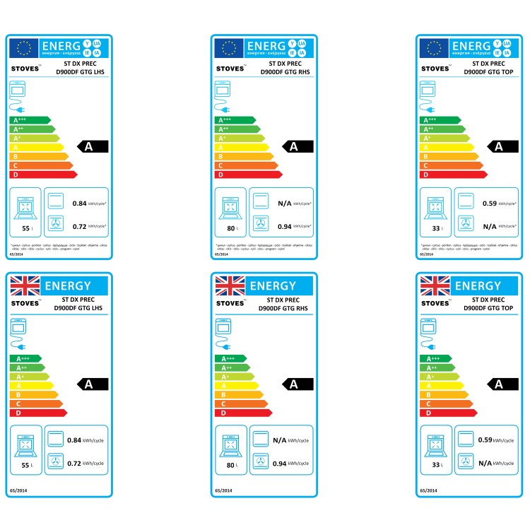 Stoves Precision Deluxe D900DF 90cm Dual Fuel Range Cooker - Stainless Steel