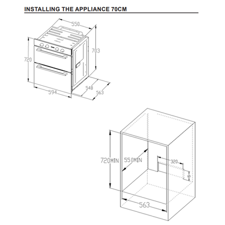 Belling Built-Under Electric Double Oven - Stainless Steel