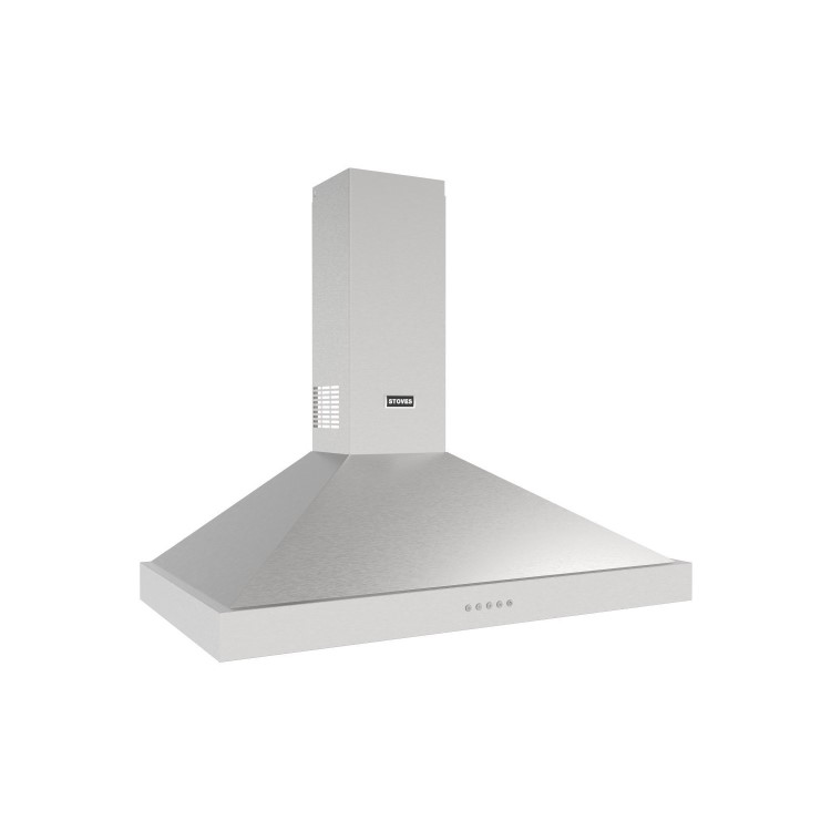 Stoves Sterling 90PYR 90cm Chimney Cooker Hood - Stainless Steel
