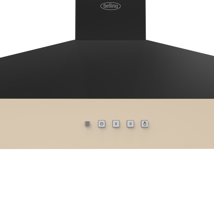 Belling 90cm FarmHouse Pyramid Chimney Cooker Hood - Cream