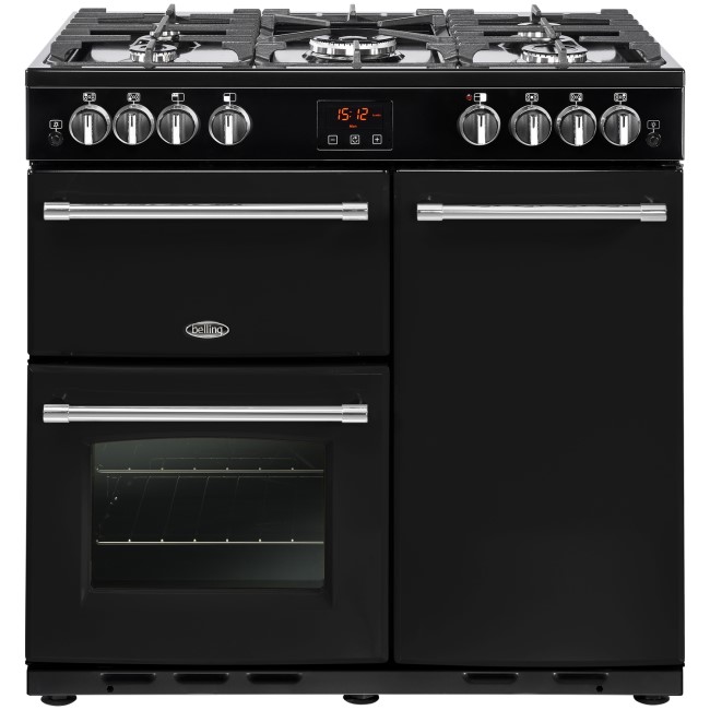 Belling 444411732 Farmhouse X90G 90cm Gas Range Cooker - Black