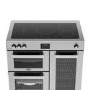 Refurbished Belling Cookcentre 444411796 90cm 5 Zone Induction Hob Electric Range Cooker