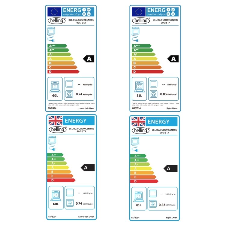 Belling Cookcentre 90cm Electric Induction Range Cooker - Stainless Steel