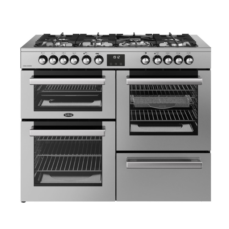 Belling Cookcentre 110cm Dual Fuel Range Cooker - Stainless Steel
