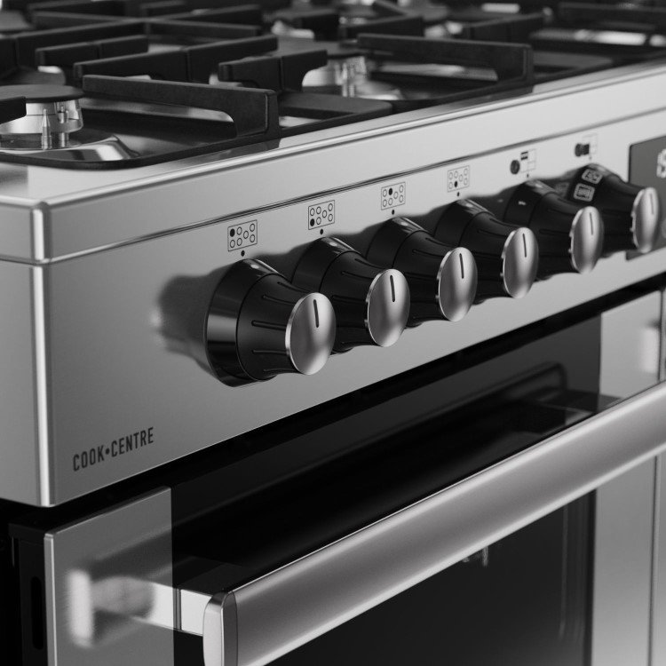 Belling Cookcentre 110cm Dual Fuel Range Cooker - Stainless Steel
