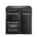 444411817 Belling Farmhouse 90cm Electric Range Cooker - Black