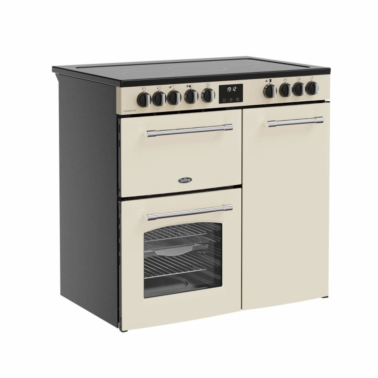 Belling Farmhouse 90cm Electric Range Cooker - Cream