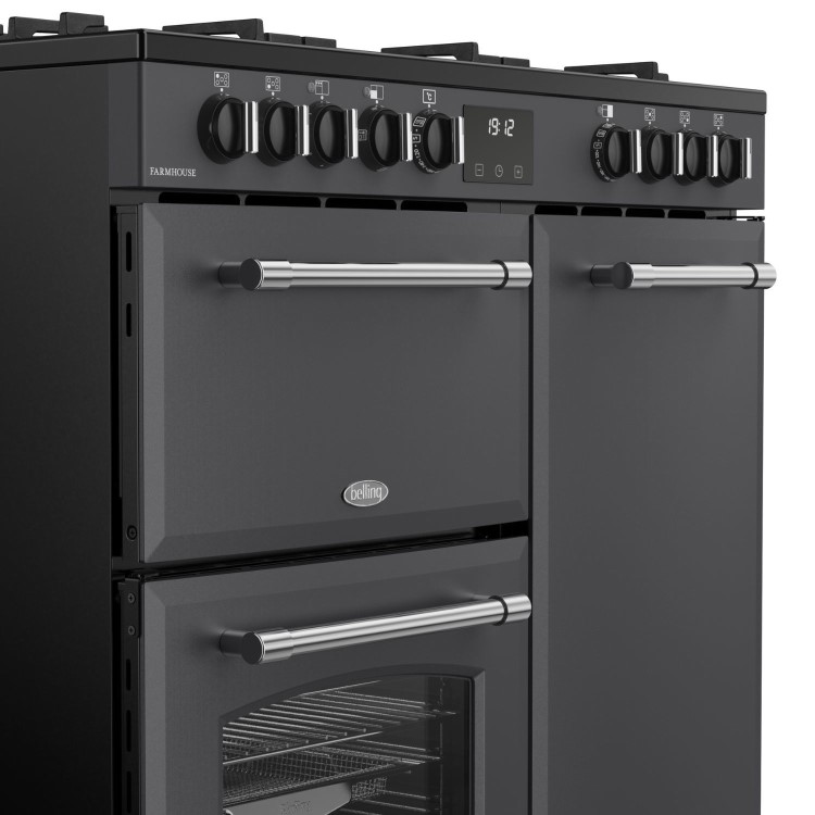 Belling Farmhouse 90cm Dual Fuel Range Cooker - Grey