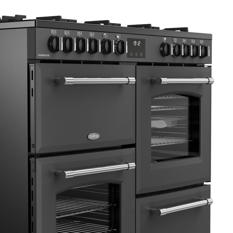 Belling Farmhouse 100cm Dual Fuel Range Cooker - Grey