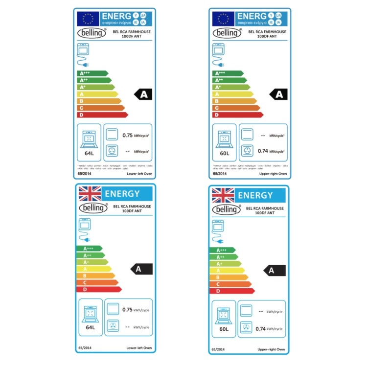 Belling Farmhouse 100cm Dual Fuel Range Cooker - Grey