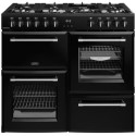444411829 Belling Farmhouse 100cm Dual Fuel Range Cooker - Black