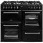 Belling Farmhouse 100cm Dual Fuel Range Cooker - Black