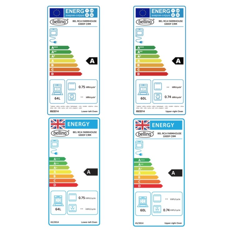 Belling Farmhouse 100cm Dual Fuel Range Cooker - Cream