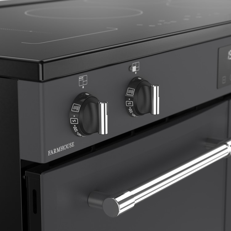 Belling Farmhouse 100cm Electric Induction Range Cooker - Grey