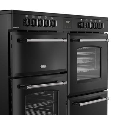 Refurbished Belling Farmhouse 110cm Electric Ceramic Range Cooker - Black