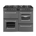 444411837 Belling Farmhouse 110cm Dual Fuel Range Cooker - Grey