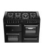 Belling Farmhouse 110cm Dual Fuel Range Cooker - Black