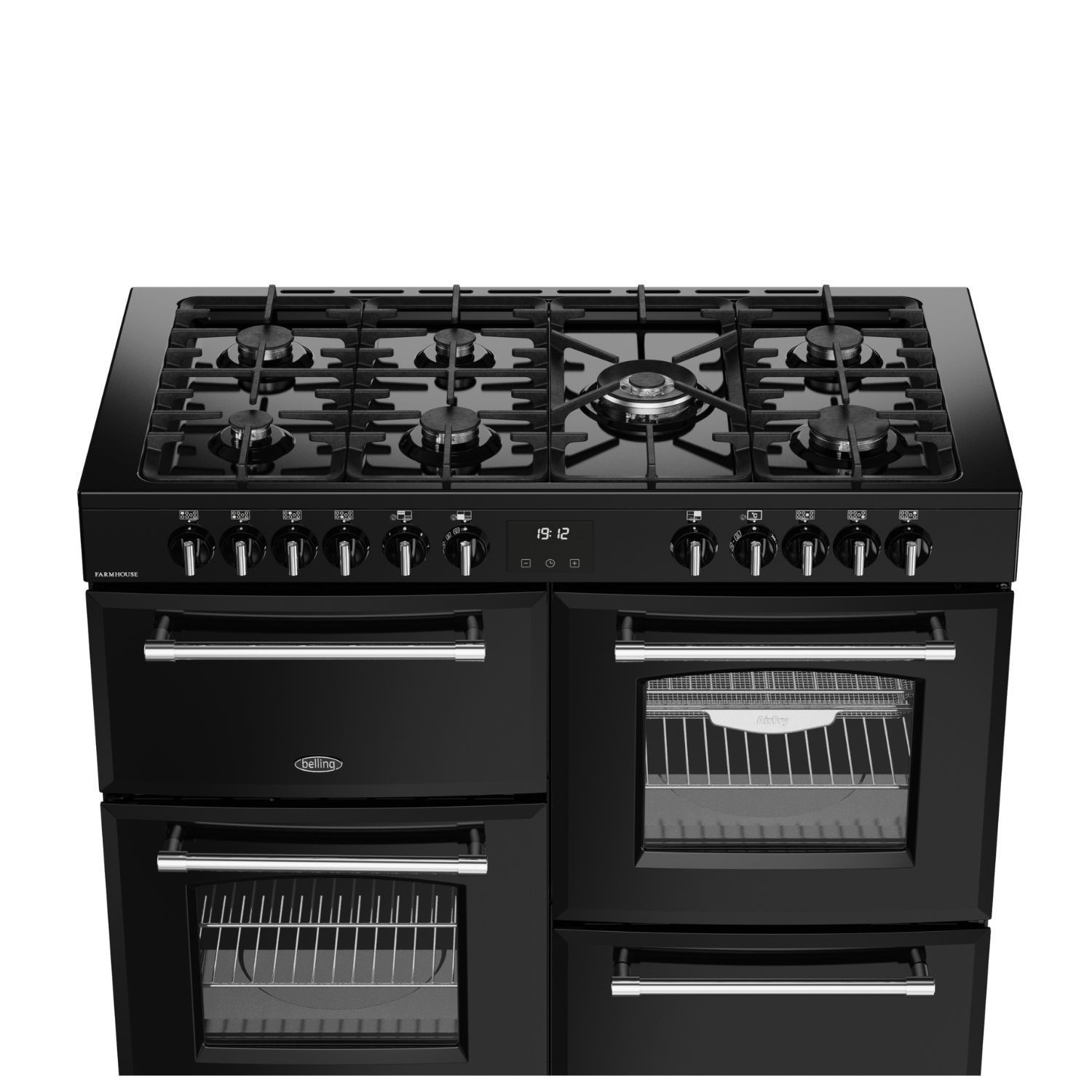 Belling Farmhouse 110cm Dual Fuel Range Cooker - Black - Page 1 ...