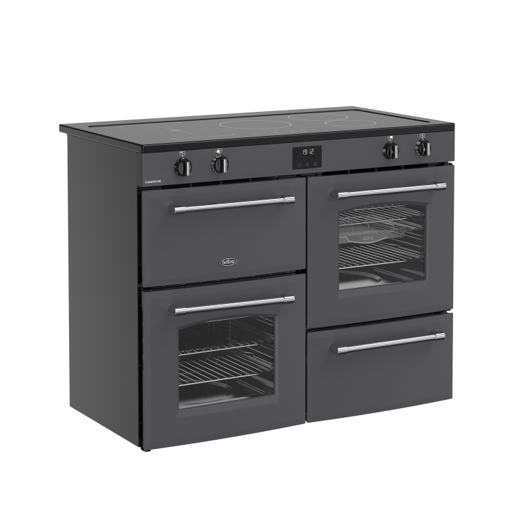 Belling Farmhouse 110cm Electric Induction Range Cooker - Grey