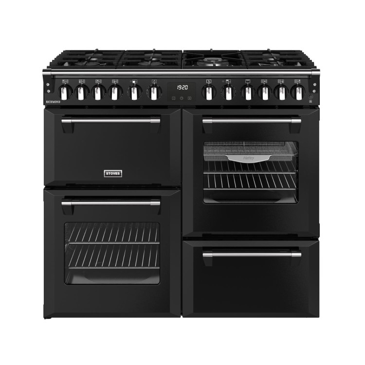 Refurbished Stoves Richmond 100cm Dual Fuel Range Cooker - Black