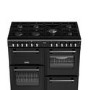 Refurbished Stoves Richmond 100cm Dual Fuel Range Cooker - Black