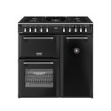 444411867 Stoves Richmond DX 90cm Dual Fuel Range Cooker - Black