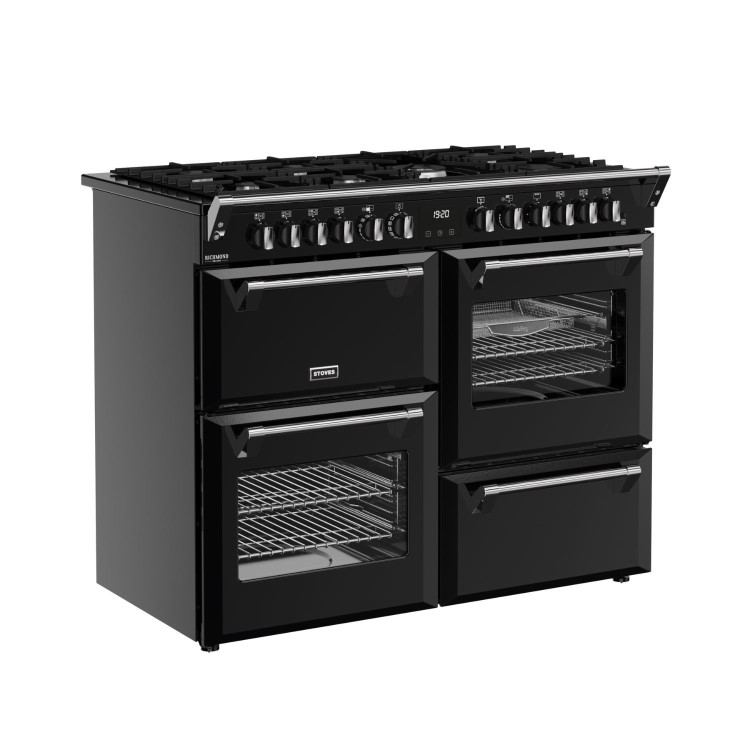 Refurbished Stoves Richmond DX 110cm Dual Fuel Range Cooker Black