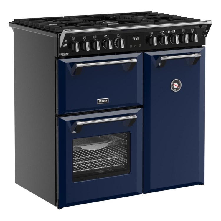 Stoves Richmond DX 90cm Dual Fuel Range Cooker - Midnight Blue
