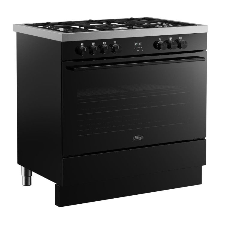 Belling Vision Single Cavity 90cm Dual Fuel Range Cooker - Black