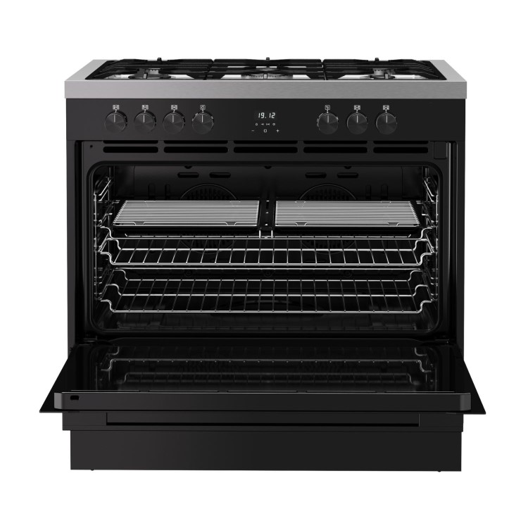 Belling Vision Single Cavity 90cm Dual Fuel Range Cooker - Black
