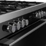 Belling Vision Single Cavity 90cm Dual Fuel Range Cooker - Black & Silver Steel