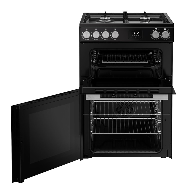 Belling Vision 60cm Dual Fuel Range Cooker - Black & Silver Steel