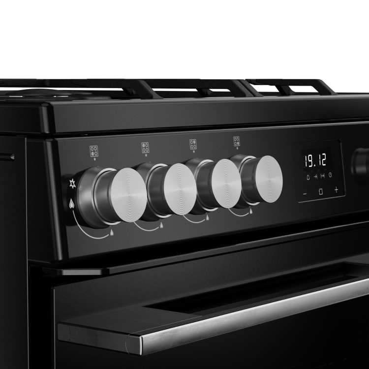 Belling Vision 60cm Dual Fuel Range Cooker - Black & Silver Steel