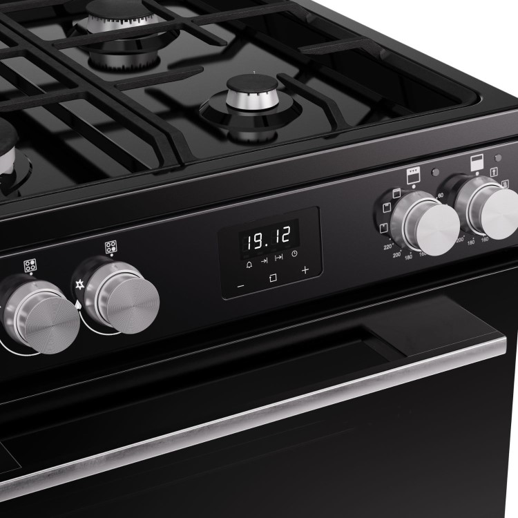 Belling Vision 60cm Dual Fuel Range Cooker - Black & Silver Steel