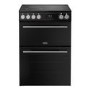 Belling Vision 60cm Electric Cooker with Ceramic Hob - Black / Silver 