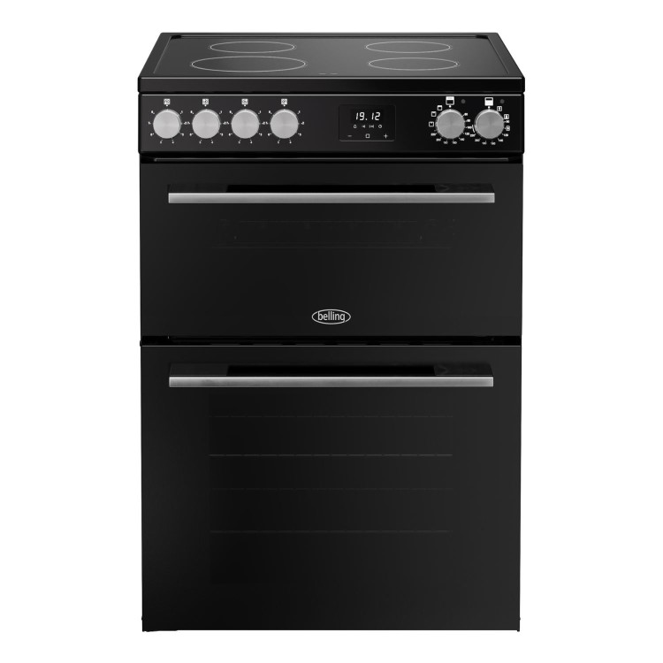 Belling Vision 60cm Electric Cooker with Ceramic Hob - Black / Silver 