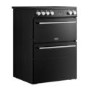 Belling Vision 60cm Electric Cooker with Ceramic Hob - Black / Silver 