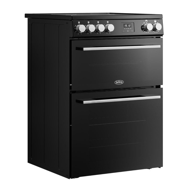 Belling Vision 60cm Electric Cooker with Ceramic Hob - Black / Silver 