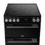 Belling Vision 60cm Electric Cooker with Ceramic Hob - Black / Silver 