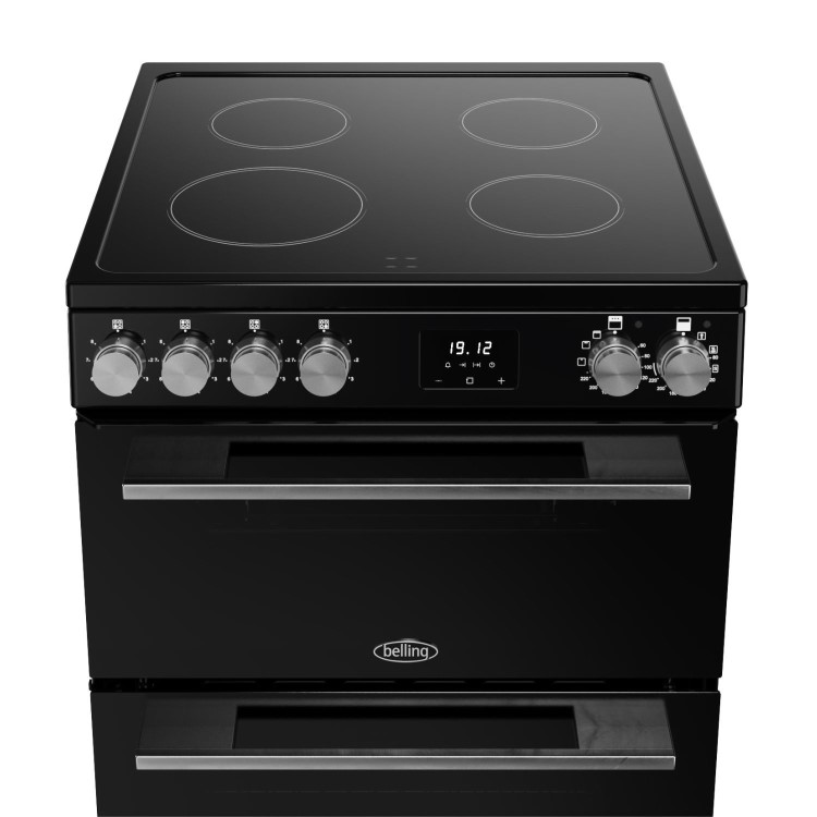 Belling Vision 60cm Electric Cooker with Ceramic Hob - Black / Silver 