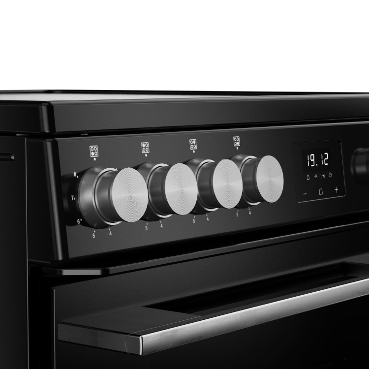 Belling Vision 60cm Electric Cooker with Ceramic Hob - Black / Silver 